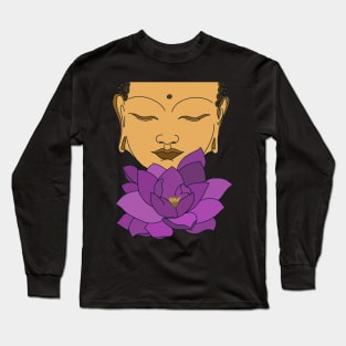 Buddha and Lotus flower Long Sleeve T-Shirt